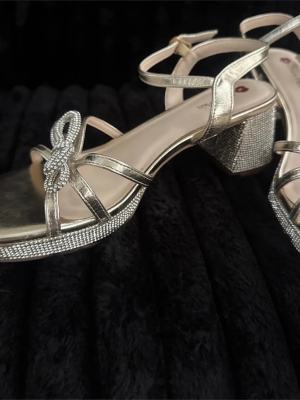 Dream Pairs Gold Glitter Metallic Sparkle Heels
